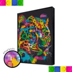 Leopard Head Colorful 3x4 Boards